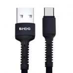 Imeng Huawei P40 Lite ile Uyumlu 3A USB A To Type C Pro Braided Örgülü Siyah Data ve Hızlı Şarj Kablosu