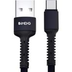 Imeng Samsung Galaxy Xcover Pro 3A USB A To Type-C Pro Braided Örgülü Siyah Data ve Hızlı Şarj Kablosu