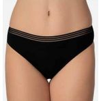 Imer Bayan Modal İnce Tül Çizgili Lastik Slip Bikini Külot 4275