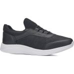 İmershoes Günlük Erkek Yetişkin Sneaker Büyük Numara Spor Ayakkabı Lastik Bağcıklı Rahat Esnek 110C - Siyah - Beyaz