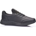 İmershoes Günlük Erkek Yetişkin Sneaker Büyük Numara Spor Ayakkabı Lastik Bağcıklı Rahat Esnek 110C - Siyah - Siyah