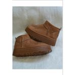 İmershoes Günlük Kadın Kalın Taban Ultra Mini Süet Bot Kışlık Bot Bootie 400U