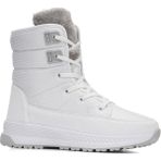 İmershoes Günlük Kadın Kar Botu Kürklü Bağcıklı Fermuarlı Rahat Yüksek Kalın Tırtıklı Taban Bootie 815 - Beyaz