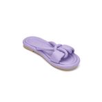 İmerShoes Günlük Kadın Lila Puf Terlik Yumuşak Taban Hafif Esnek Pofuduk Kurdele Yazlık Rahat Sandalet 026