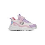 İmerShoes Günlük Kız Çocuk Pudra Lila Sneaker Kalın Taban Lastik Bağcık Cırtlı Hafif Spor Ayakkabı 1907