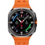 Imex Ultra Amoled Ekran Akıllı Saat 2 Kordonlu Titanyum Grey 46MM - Turuncu