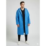 İmextech Unisex Açık Mavi Eva Kumaş Su Rüzgar Geçirmez Yağmurluk Taraftar Yağmurluğu