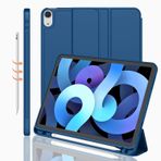 iMieet iPad Air 11 İnç Kılıf 2024 (6. Nesil), iPad Air 5. Nesil Kılıf 2022/4. Nesil Kılıf 2020 10,9 İnç Kalem Tutucu, Üç Katlı Stand Akıllı Kılıf (Lacivert)