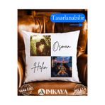 imkaya Kişiye Özel 40x40 Yastık 1.Kalite Boncuk Silikon İle Dolu / Sevgili Hediyesi / Arkadaş Hediyesi