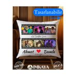 imkaya Kişiye Özel Aşk Yastığı 40x40 1.Kalite Boncuk Silikon İle Doldurulmuştur - Sevgili Hediyesi