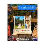 imkaya Kişiye Özel Yastık 40 x 40 - 1. Kalite Boncuk Silikon İle Doludur Sevgili / Arkadaş Hediyesi