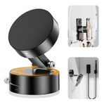 imluckies Vakumlu Manyetik Telefon Tutucu, 360° Dönebilen ve Katlanabilir Vantuzlu Telefon Tutacağı, Magsafe iPhone 16 15 14 13 12 ile Uyumlu, Duş/Banyo/Ayna/Spor Salonu/Araba/Mutfak için, Siyah
