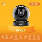 Imou Rex 3D Iç Ortam Wi-Fi PT Kamera 3 MP - Evcil Hayvan Algılama-Gece GÖRÜŞ-360° Hareket-Hareket ve Insan Algılama-İki Yönlü Konuşma-SD KART-ONVIF-(IPC-GS2DP-3K0W) - Siyah