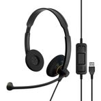 Impact SC 60 USB ML – Profesyonel kablolu kulaklık, birleşik iletişim için, gürültü azaltıcı mikrofon, EPOS Voice, USB bağlantısı, rahat tasarım, ofis kullanımı için ideal