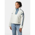 Imperial Pile Zip Beyaz Dik Yaka Kadın Polar Sweatshirt