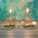 İmperiums 2'li Ocean Green Cylinder Dekoratif Kandil Mum