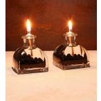 impeRiums Black Pearl Dekoratif Kandil Mum 2'li Set