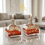 impeRiums Imperiums Ocean Red Dekoratif Kandil Mum 2'li Set Kırmızı
