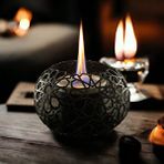 impeRiums Lotus Goblet Of Fire Özel Tasarım Masaüstü Taşınabilir Bioethanol Şömine Siyah