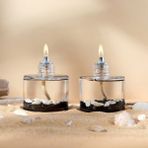 Imperiums Ocean Black Cylinder Dekoratif Kandil Mum 2'li Set - Siyah - 2 Adet