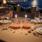 impeRiums Ocean Red Cylinder Dekoratif Kandil Mum 2'li Set