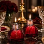 İmperiums Red Love Premium Kırmızı Dekoratif Kandil Mum Seti 2’li - 2 Adet