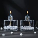 impeRiums White Pearl Cylinder Dekoratif Kandil Mum 2'li Set
