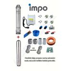 Impo Sk 404/27 3HP Krom Başlıklı 50 MT Yassı Kablolu ve Panolu 100 mt Halatlı Çift Vanalı Akıtma Başlıklı Monofaze Takım Dalgıç Pompa AYCI0000203