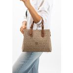 ImPolo Berry VizonKamelEmpirme Baskı Kadın Kol Ve Omuz Çantası 22x27 Ebatında