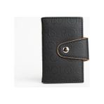 Impolo Emiliy Siyah Taba Gofraj Desen Çok Amaçlı Unisex Kartlık 7X11 Ebatında - 000-Siyah
