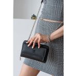 ImPolo Siyah Kadın Omuz Çanta Ve Cüzdan 14x20 Ebatında