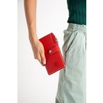 ImPolo Solin Kırmızı 10x18.5 cm Kadın El ve Cep Cüzdanı