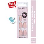 Impress Kendinden Yapışkanlı Takma Tırnak Pembe Medium