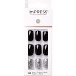 Impress Kendinden Yapışkanlı Takma Tırnak Siyan Simli