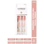 Impress Kendinden Yapışkanlı Takma Tırnak Uzun Çiçekli