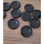 imrenaksesuar 10 adet 15/20/25//30/35/40/45 mm Siyah Yuvarlak Düğmeler 4 Delikli Ceket Düğmeleri İşçilik, Takım Elbise Kumaş Yapımı Ceket Takım (SİYAH, 2,5 CM)