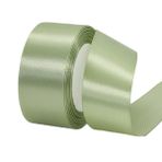 IMSOLDECOR Saten bant adaçayı yeşili 40 mm genişliğinde, 23 metre hediye bandı, kendin yap el işleri, çiçek buketleri, dikiş projeleri, kurdele üretimi, doğum günü ve düğün dekorasyonları için hediye bandı