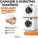İmt Aksesuar Çamaşır Makinesi Dolabı Çamaşır ve Kurutma Makinesi Üst Üste Sabitleme Bağlantı Aparatı - Sonomo