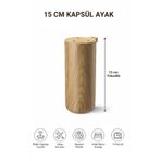 İMT AKSESUAR Kapsül Bohem 15 cm Açık Kubik Ceviz Mobilya Kanepe Sehpa Tv Ünitesi Koltuk ve Konsol Ayağı Kahverengi
