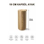 İMT AKSESUAR Kapsül Bohem 19 cm Açık Kubik Ceviz Mobilya Kanepe Sehpa Tv Ünitesi Koltuk ve Konsol Ayağı Kahverengi