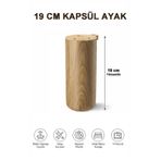 İMT AKSESUAR Kapsül Bohem 19 cm Açık Kubik Ceviz Mobilya Kanepe Sehpa Tv Ünitesi Koltuk ve Konsol Ayağı