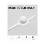İMT AKSESUAR Küre Düğme Mobilya Kulpu Beyaz Dolap Kapağı Çekmece Genç ve Çocuk Odası Kulpu Beyaz