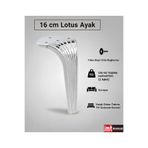 İMT AKSESUAR Lotus Koltuk Yatak Odası Tv Ünitesi Konsol ve Sehpa Ayağı 16 cm Krom.