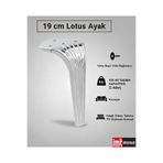İMT AKSESUAR Lotus Koltuk Yatak Odası Tv Ünitesi Konsol ve Sehpa Ayağı 19 cm Krom