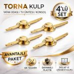İmt Aksesuar Lüks Torna Modern Mobilya Kulpu 4 Adet Dolap Çekmece Konsol Tv Ünitesi ve Yatak Odası Kulpu