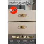 İmt Aksesuar Lüks Trend Altın(32 mm 8 Adet) Mobilya Yatak Odası Tv Ünitesi Konsol Çocuk ve Genç Odası Kulp - KROM