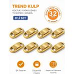 İmt Aksesuar Lüks Trend Altın(32 mm 8 Adet) Mobilya Yatak Odası Tv Ünitesi Konsol Çocuk ve Genç Odası Kulp - KROM