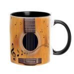 Imtrub Kişiselleştirilmiş kahve kupası seramik , saplı, mü notaları, gitar, piyano, arkadaşlar, erkekler, kadınlar, mü öğretmenleri için mü hediyeleri, doğum günleri, Noel için yaratıcı