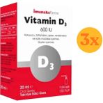 Imuneks Vitamin D3 600 IU Sprey 20 ml - 3 Adet (Toplam 60 ml) - Dezenfektan Hediyeli (%72 Alkol)