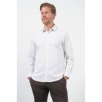 İmza Beyaz-Lila Sert Yaka Uzun Kol Cepsiz Slim Fit Pamuklu Gömlek 1004260210 - Beyaz - Lila - XL